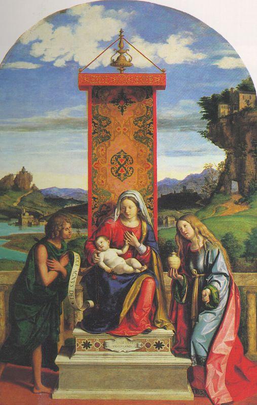 CIMA da Conegliano The Madonna and Child with St John the Baptist and Mary Magdalen dfg Sweden oil painting art